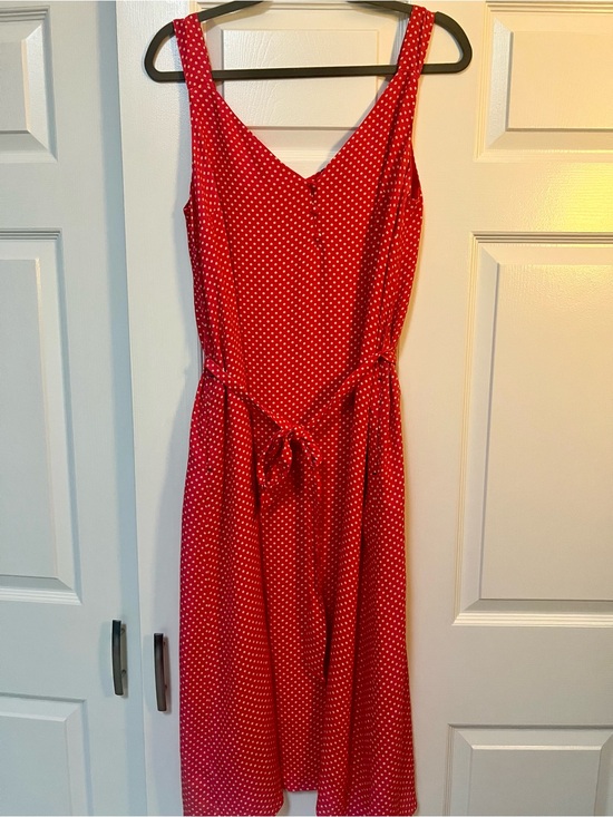 Joules Dresses & Skirts - Joules Pink Polka Dot Tie-Waist Kenna Midi Sundress with Pockets NWOT
